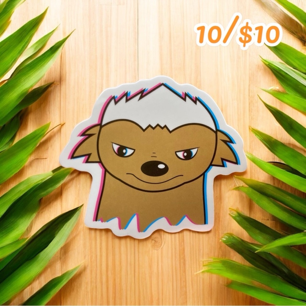 Honey Badger Attitude Sticker – Cute Animal Vinyl Sticker – Tough Vibes